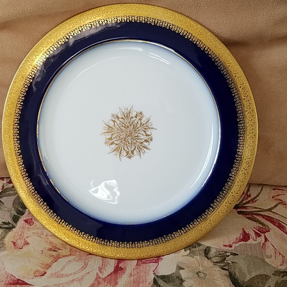 Limoge Cobalt Blue Plate